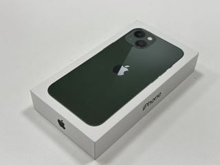 APPLE IPHONE 13 128 GB SMARTPHONE IN GREEN: MODEL NO A2633 (WITH BOX & ALL ACCESSORIES) NETWORK UNLOCKED [JPTM119261] (SEALED UNIT) THIS PRODUCT IS FULLY FUNCTIONAL AND IS PART OF OUR PREMIUM TECH AN