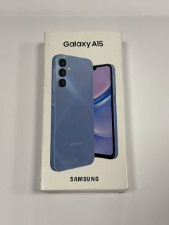 SAMSUNG GALAXY A15 128 GB SMARTPHONE (ORIGINAL RRP - £169.99) IN BLUE: MODEL NO SM-A155F/DSN (WITH BOX & ALL ACCESSORIES) [JPTM119256] (SEALED UNIT) THIS PRODUCT IS FULLY FUNCTIONAL AND IS PART OF OU