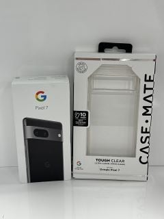 GOOGLE PIXEL 7 128 GB SMARTPHONE IN OBSIDIAN: MODEL NO GA03923-GB (WITH BOX & ALL ACCESSORIES TO INCLUDE CASEMATE CASE) NETWORK UNLOCKED [JPTM118203] THIS PRODUCT IS FULLY FUNCTIONAL AND IS PART OF O
