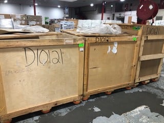 3x CRATES TO INCLUDE PARTS FOR BIODOT LM9000 AUTO LAMINATION MACHINES S/M LM90000030 AND NLM90000035 (PALLET FY4 3RN 173, 155, 154, LOAD FY4 3RN 12,)