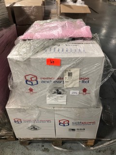 A PALLET OF ASSORTED MEDICAL ACCESSORIES TO INCLUDE PERKIN ELMER 4 COLUMN RESERVOIRS AND JANUS G3 MACHINE PARTS (PALLET CV35 9JY 383, LOAD CV35 9JY 191)