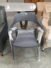 JOHN LEWIS SET OF 2 DARK GREY HARD PLASTIC DINING CHAIR