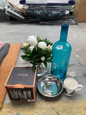 5 X ASSORTED JOHN LEWIS ITEMS TO INCLUDE BLUE VASE