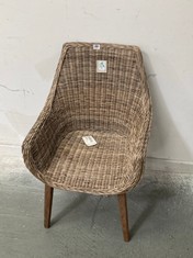 COX & COX ROUND RATTAN CARVER CHAIR - ITEM NO. 1227555 - RRP £475