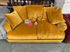 SMALL 2 SEATER SOFA IN BUTTERSCOTCH VELVET