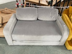 2 SEATER SOFA IN LIGHT GREY VELVET