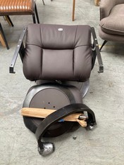 BLACK FAUX LEATHER SWIVEL CHAIR