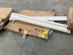 APPROX 135CM BED FRAME IN WHITE WOOD (PART) (KERBSIDE PALLET DELIVERY)