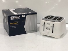 DELONGHI BALLERINA 4-SLICE TOASTER IN WHITE