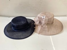 2 X OCCASION HATS TO INCLUDE KATY BOATER HAT IN NAVY- TOTAL RRP £134.00