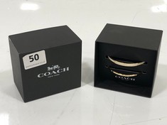 COACH BANGLE SET - GOLD/WHITE