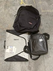 3 X ASSORTED BAGS TO INCLUDE EASTPAK BACKPACK IN BLACK