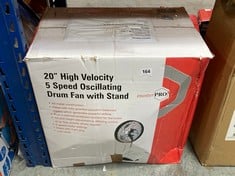 MASTERPRO 20" HIGH VELOCITY 5 SPEED OSCILLATING DRUM FAN WITH STAND