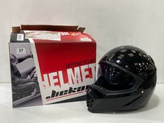 JIEKAI MOTORCYCLE HELMET IN GLOSS BLACK - SIZE XL