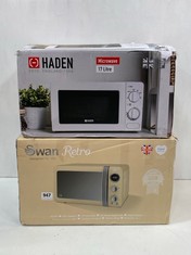 HADEN 17L MICROWAVE AND SWAN RETRO MICROWAVE