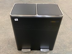 SONGMICS 2 X 30L DOUBLE RUBBISH BIN BLACK LTB60BK