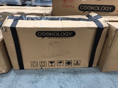 COOKOLOGY 100CM BLACK CHIMNEY COOKER HOOD - MODEL NO. LINT1001BK - RRP £240 (PALLET 17)