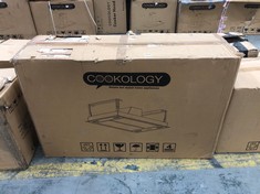 COOKOLOGY 110CM WHITE GLASS CEILING ISLAND COOKER HOOD - MODEL NO. CEI110WGP - RRP £530 (PALLET 14)