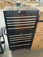 5 DRAWER TOOL CABINET TO INCLUDE 5 DRAWER TOOL CHEST IN BLACK (KERBSIDE PALLET DELIVERY)