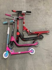 4 X ASSORTED SCOOTERS TO INCLUDE MICRO FOLDABLE SCOOTER IN RED