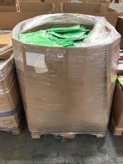 PALLET OF ASSORTED ITEMS TO INCLUDE ADROIT WASIT GREEN BAG 20 X 30'' WITH TIES (KERBSIDE PALLET DELIVERY)