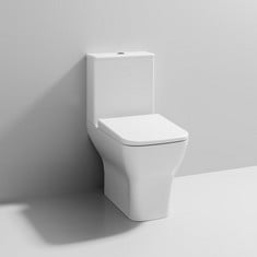 NUIE NCG450 AVA MODERN BATHROOM RIMLESS COUPLED TOILET PAN, DUAL FLUSH CISTERN AND SOFT CLOSE SEAT - TOTAL LOT RRP £782