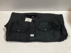HINTER + HOBART FALMOUTH WAXED FOUR POCKET JACKET IN BLACK SIZE 3XL RRP £175