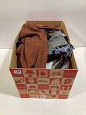 BOX OF ASSORTED ADULTS CLOTHING TO INCLUDE 32 DEGREES WOMEN'S JOGGERS - GREY SIZE M