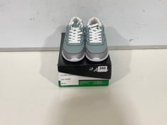 HENSELLITE LADIES LAWN BOWLS SHOES IN AQUA/GREY SIZE 4