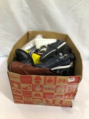 BOX OF ASSORTED SHOES TO INCLUDE SOFTLITES WOMEN'S ANKLE BOOTS IN BLACK UK 8