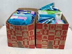 BOX OF ASSORTED ITEMS TO INCLUDE TENA PROSKIN PANTS