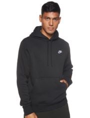 QTY OF ITEMS TO INLCUDE BOX OF APPROX 20 X ASSORTED BRANDED CLOTHING TO INCLUDE NIKE MEN'S M NSW CLUB HOODIE PO BB SWEATSHIRT, BLACK/BLACK/(WHITE), L UK, COLUMBIA MEN'S FAST TREK LIGHT FULL ZIP FLEEC