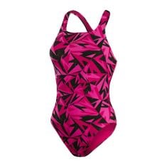 QTY OF ITEMS TO INLCUDE 22 X ASSORTED SPEEDO SWIMWEAR TO INCLUDE SPEEDO WOMEN'S HYPERBOOM ALLOVER MEDALIST SWIMSUIT |QUICK DRYING | FITNESS | CHLORINE RESISTANT , BLACK/ELECTRIC PINK/ECSTATIC PINK, 2