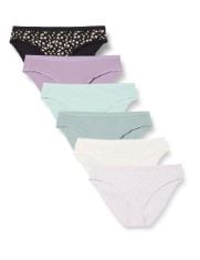 QTY OF ITEMS TO INLCUDE 50 X ASSORTED UNDERWEAR TO INCLUDE ESSENTIALS WOMEN'S COTTON BIKINI BRIEF UNDERWEAR (AVAILABLE IN PLUS SIZE), PACK OF 6, DITSY FLORAL/DOTS/MULTICOLOUR, 14, ESSENTIALS WOMEN'S