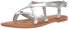 QTY OF ITEMS TO INLCUDE BOX OF X15 ASSORTED SHOES TO INCLUDE ESSENTIALS WOMEN'S CASUAL STRAPPY SANDAL, SILVER, 11 UK, ESSENTIALS WOMEN'S THONG SANDAL, LIGHT BROWN LEOPARD, 9 UK.