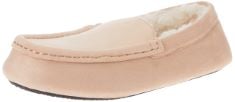 QTY OF ITEMS TO INLCUDE BOX OF X8 ASSORTED SLIPPERS TO INCLUDE ESSENTIALS WOMEN'S MOCCASIN SLIPPER, DUSTY ROSE, 10 UK, ESSENTIALS WOMEN'S MOCCASIN SLIPPER, LIGHT BEIGE, 11 UK.