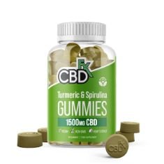 QTY OF ITEMS TO INLCUDE 9X ITEMS TO INCLUDE CBDFX 1500MG CBD HIGH STRENGTH VEGAN TURMERIC AND SPIRULINA GUMMIES, 25MG TURMERIC / 10MG SPIRULINA / 25MG CBD PER GUMMY 60X BOTTLE (30 DAYS), VITALITY CBD