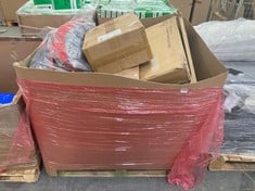 PALLET OF ASSORTED ITEMS TO INCLUDE CATIT VESPER MINOU CAT SCRATCHING POST, PET SAFE DOG BALL LAUNCHER (KERBSIDE PALLET DELIVERY)