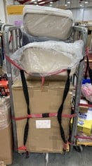 CAGE OF ASSORTED ITEMS TO INCLUDE 2 DOOR TOP LOAD PET KENNEL (CAGE NOT INCLUDED) (KERBSIDE PALLET DELIVERY)