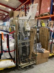CAGE OF ASSORTED ITEMS TO INCLUDE VILEDA FOLD OUT CLOTHES AIRER (CAGE NOT INCLUDED) (KERBSIDE PALLET DELIVERY)