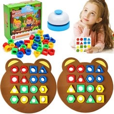 36 X SHAPE MATCHING GAME BABY SENSORY TOYS,BOARD GAME PUZZLES FOR 3 YEAR OLDS,TODDLER TOYS EDUCATIONAL LEARNING DEVELOPMENT COLOR SORTING TOYS, KIDS GAMES BIRTHDAY GIFTS FOR 3 4 5 6 YEARS OLD BOYS GI