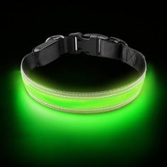 25 X PETISAY ULTIMATE LED DOG COLLAR - USB RECHARGEABLE WITH WATER RESISTANT - REFLECTIVE LIGHT UP DOG COLLAR FLASHING LIGHT - ADDING SAFETY TO NIGHT-TIME WALKS(RED, S) - TOTAL RRP £228:: LOCATION -