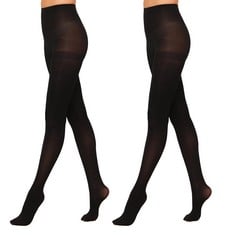 26 X YAGAXI SEMI OPAQUE CONTROL TOP PANTYHOSE FOR WOMEN - 2 PAIRS HIGH WAIST 40D WOMEN'S TIGHTS(GREY,M) - TOTAL RRP £259: LOCATION - C