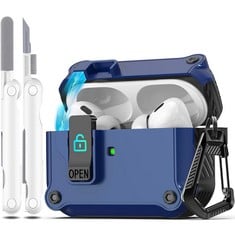 38 X R-FUN FOR AIRPODS PRO 2ND GENERATION 2023(USB-C),2022(LIGHTNING CABLE),1ST GEN 2019 CHARGING CASE, FULL DROP PROTECTION AUTO POP-UP LID DESIGN WITH KEYCHAIN,BLUE - TOTAL RRP £375: LOCATION - C