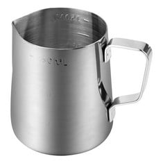 QUANTITY OF ASSORTED ITEMS TO INCLUDE MILK JUG,350ML/12OZ MILK FROTHER JUG,STAINLESS STEEL MILK CUP,MILK FROTHING PITCHER,MILK STEAMING JUG WITH SCALE,METAL BARISTA ACCESSORIES CAPPUCCINO LATTE AND E