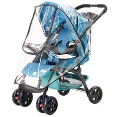 QUANTITY OF ASSORTED ITEMS TO INCLUDE UNIVERSAL RAIN COVER FOR PRAM STROLLER PUSHCHAIR WITH DOOR NOCHE AGAINST RAIN SNOW ANTI WIND SLEET DUST DURABLE TRANSPARENT STROLLER PROTECTION SHIELD, RAINCOVER