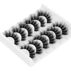34 X KOUSEI 6 PAIRS FALSE EYELASHES DRAMATIC FLUFFY LONG FAKE LASHES WISPY CURLY LIGHTWEIGHT REUSABLE VOLUME LASHES MAKEUP PACK - TOTAL RRP £103: LOCATION - A