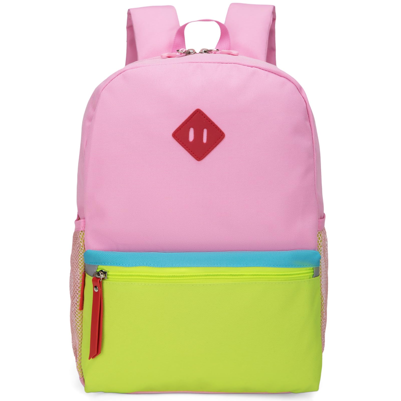18 X HAWLANDER LITTLE KIDS BACKPACK, TODDLER SCHOOL BAG FOR GIRLS AGED 4 5 6 7 YEARS, WITH CHEST STRAP, PINK YELLOW - TOTAL RRP £270: LOCATION - RACK B
