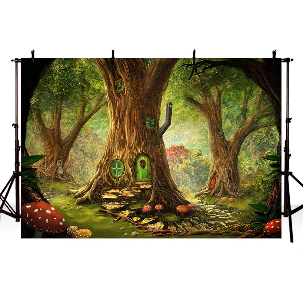 24 X MEHOFOND 7X5FT FAIRY TALE ENCHANTED FOREST BIRTHDAY PARTY DECORATION PHOTO BACKGROUND BANNER CHILDREN MUSHROOM WOODLAND WONDERLAND BACKDROPS PROPS FOR PHOTOGRAPHY - TOTAL RRP £320: LOCATION - RA