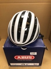 ABUS AIRBREAKER RACING BIKE HELMET - HIGH-END BIKE HELMET FOR PROFESSIONAL CYCLING - UNISEX, FOR MEN AND WOMEN - WHITE, SIZE M.: LOCATION - A RACK